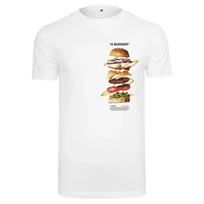 Abbildung von Mister Tee A Burger Tshirt print, Herren, Größe: 4XL, White