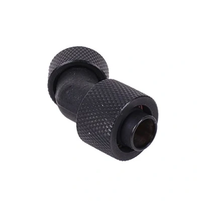 Abbildung von 13/10mm (10x1,5mm) Anschraubtülle 45; drehbar G1/4 gerändelt black matt