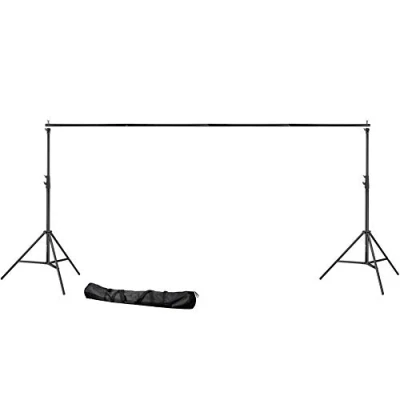 Abbildung von Bresser BR D37 Hintergrundsystem, breit Heavy duty, 300 x 360 cm schwarz