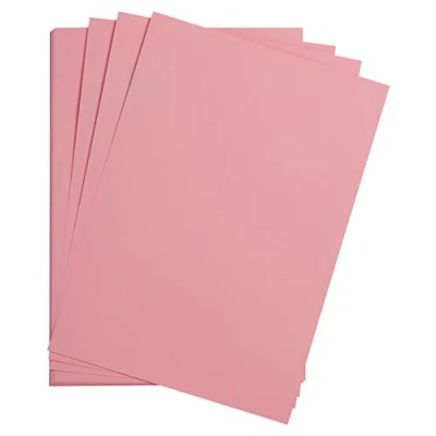 Abbildung von Clairefontaine 975265C Packung mit 25 Bastelkartons Maya, 185g, DIN A4, 21 x 29,7cm, 1 Pack, hellrosa