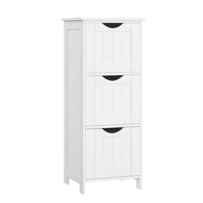 Abbildung von VASAGLE Badkommode Badezimmerschrank, mit 3 Schubladen, 32 x 30 81 cm