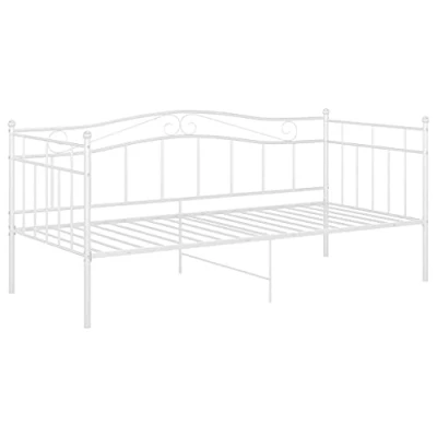 Abbildung von vidaXL Bett Schlafsofa Bettgestell Weiß Metall 90x200 cm