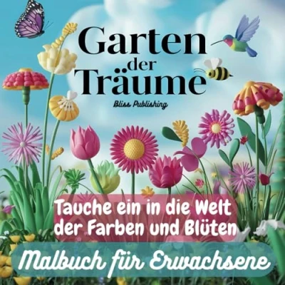 Abbildung von Malbuch für Erwachsene, Garten der Träume: Kreative Auszeit Naturfreunde. und Blumen Motive Achtsamkeit Entspannung perfektes Geschenk