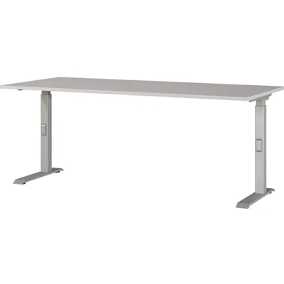 Abbildung von Germania Schreibtisch 7912 643, in Kaschmir/Silber, me. höheneinst., 180 x 91 80 cm (BxHxT)