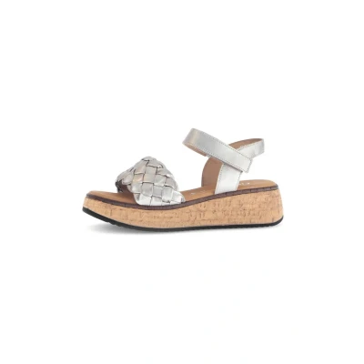 Abbildung von Gabor Damen Keilsandalen, Frauen Sandalen,Leichte Mehrweite (G),Keilsandaletten,Keilabsatz,Wedge Heel,bequem,flach,Puder,38.5 EU / 5.5 UK