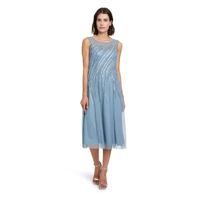 Abbildung von Vera Mont Stickerei Cocktailkleid/festliches Kleid, Damen, Größe: 42, Light blue silver