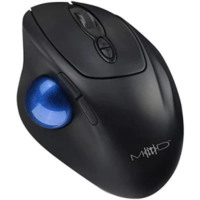 Abbildung von Mod It Gaming Maus: Kabellose Trackball Maus mit Bluetooth, 7 Tasten, Scrollrad, 1.600 DPI (Trackball drahtlos, Wireless, Laptop Tisch)