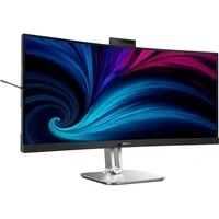 Abbildung von Philips 34B2U6603CH 34 Zoll WQHD Curved Monitor, höhenverstellbar, Lautsprecher, 5 MP Webcam, Noise Cancellation, HDR400 (3440x1440, 120 Hz, 2X HDMI, DisplayPort, USB C, Hub) dunkel grau