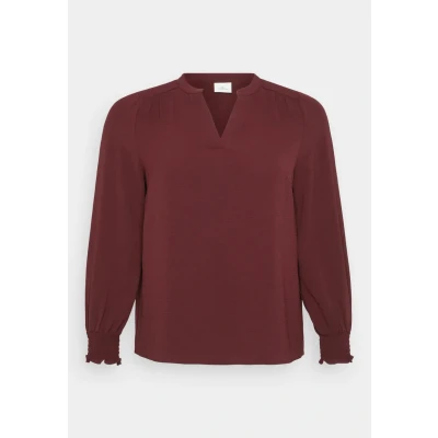 Abbildung von ONLY Carmakoma Carmetta LIFE V NECK Tunika, Damen, Größe: 52, Tawny port