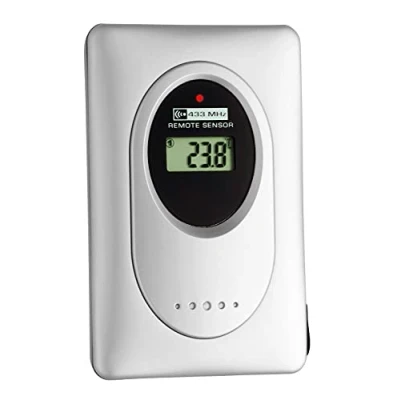 Abbildung von TFA Dostmann 30.3139, Elektronisches Umgebungsthermometer, Indoor, Digital, Grau, Kunststoff, Tisch, Wand