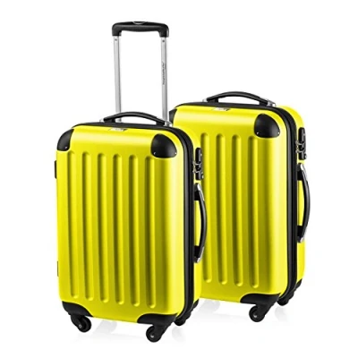 Abbildung von HAUPTSTADTKOFFER Spree 2er Koffer Set Handgepäck Hartschale, TSA, 55 cm mit Volumenerweiterung, Gelb