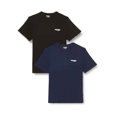 Abbildung von Wrangler SIGN OFF TEE 2 PACK Tshirt basic, Herren, Größe: 3XL, Captains blue