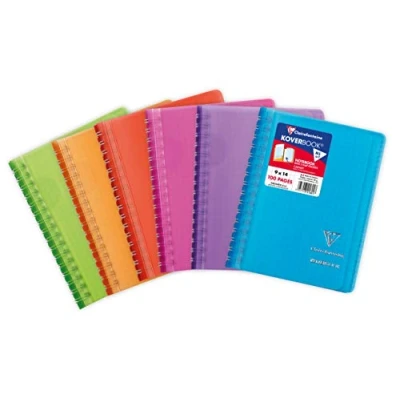Abbildung von Clairefontaine 321601C Koverbook, 9 x 14cm, kariert, 50 Blatt, mit Spiralbindung, 1 Stück, farbig sortiert