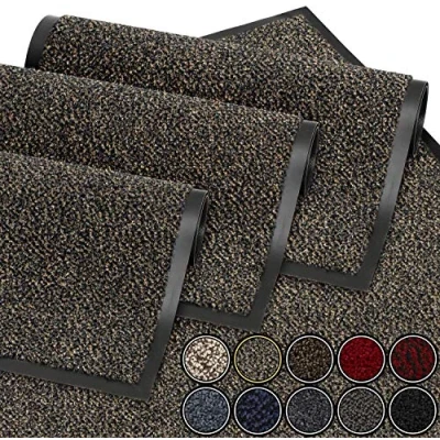 Abbildung von GadHome Fußmatte Braun Grau 40x60 cm Eingangstürmatte, wasserdicht, waschbar, strapazierfähiger Schmutzfänger Rutschfester Schmutzfängerfußmatte für Haustür, Flur, Eingang, Küche, Schlafzimmer