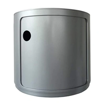 Abbildung von Kartell 4955SI Baukastenelement Componibili rund undurchsichtig Durchmesser 42 x 38,5 cm ABS, silber
