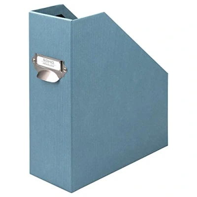 Abbildung von Rössler Papier 1318452151 S.O.H.O. Stehsammler für DIN A4, mit Griff und beschriftbarem Einsteckschild, 11,5 x 26 31,5 cm, Denim, 1 Stück