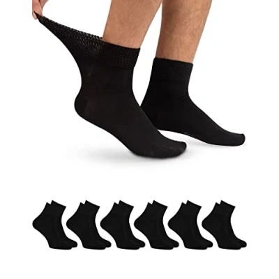 Abbildung von OCERA Diabetikersocken 6x Socken Kurzschaft Unisex für Diabetiker geeignet und ohne Gummibund