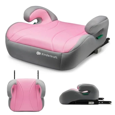 Abbildung von Kinderkraft I BOOST Kindersitz 135 150cm Size, Sitzerhöhung von 9 bis 12 Jahre, Einfache montage, ergonomische Haltung, zusätzlichen Schaumstoff, Rosa