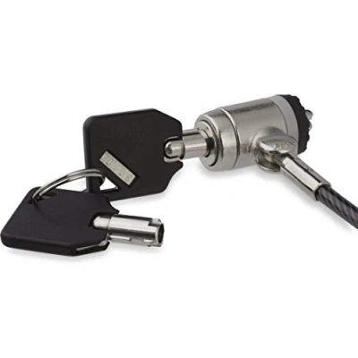Abbildung von StarTech.com Laptopschloss mit Kabel Sperrtaste, 2 m, Kensington, Schlüssel, Schwarz, Silber