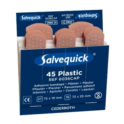 Abbildung von Salvequick Passende Refills für den Spender, 45 Pflaster, wasserfest 1.9 + 2.5 x 7.2 cm