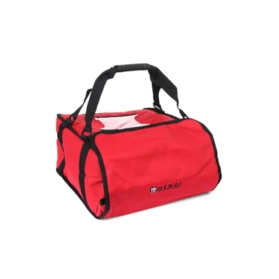Abbildung von HENDI Pizza Transporttaschen, mit transparenter Tasche für Rechnungen, Service Taschen, 4 Kartons von 35x35 cm, 370x370x(H) 210mm, Rot