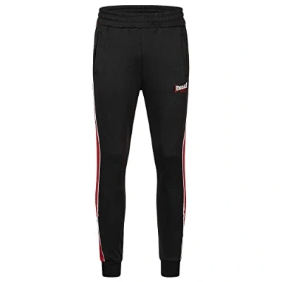 Abbildung von Lonsdale Men&#039;s TOLVADDON Jogginghose, Black/Red/White, L