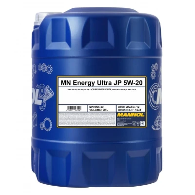 Abbildung von Mannol Energy Ultra Jp 5W 20 20l Motoröl MN7906 FORD: FOCUS 3 Turnier, 3, FIESTA 7, MITSUBISHI: COLT 6, ASX SUV