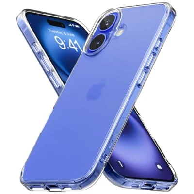 Abbildung von Ringke Fusion Case Kompatibel mit iPhone 16 Hülle, Matt Anti Fingerabdruck Hart PC Kratzer Rückenteil Stoßfestes TPU Bumper Schutz Handyhülle Matte Clear