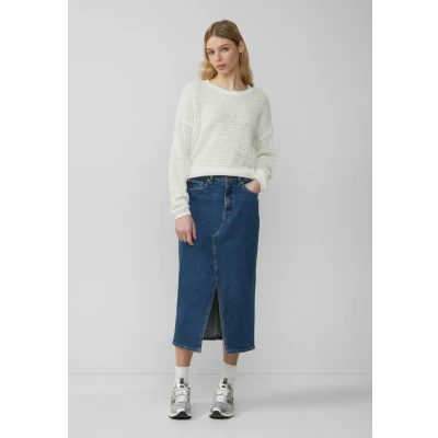 Abbildung von QS Leichter MIT Ajourmuster Strickpullover, Damen, Größe: Large, Ecru