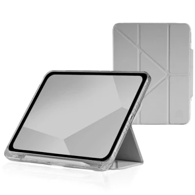 Abbildung von STM Goods OPP Schutzhülle kompatibel mit Apple iPad 10,9&quot; (10. Generation 2022) innovativem Origami Magnetic Cover, schlank, integrierte Pencil Halterung Grau