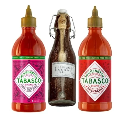 Abbildung von TABASCO Sriracha 300 ml und Sweet &amp; Spicy 256 Silphium Garum X mit mexikanischem Chili 280