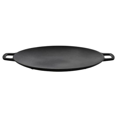 Abbildung von Fiskars Norden Grill Chef Gusseisen Kochplatte, Grillplatte, Ø 30 cm, Für Grills oder über offener Flamme, 2 Emaille Schichten, 1066432