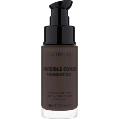 Abbildung von Catrice Invisible Cover Foundation, Nr. 097N, Nude, feuchtigkeitsspendend, langanhaltend, natürlich, für trockene Haut, vegan, ölfrei, ohne Parabene, Mikroplastikpartikel, 1er Pack (30ml)