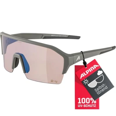Abbildung von Alpina Ram HR Q Lite V Moon/Grey Matt/Blue Fahrradbrille