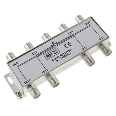 Abbildung von SAT &amp; BK Verteiler 8 fach Splitter 100dB geschirmt HD und Unicable tauchglich