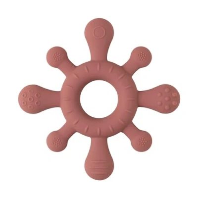 Abbildung von Baby&#039;s Only Beißring Blossom Greifling Baby Bietet viele Vorteile Kindersicher Beißspielzeug Hochwertigem Silikon Ab 0 Monate Stone Red