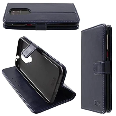 Abbildung von caseroxx Handy Hülle Tasche kompatibel mit Emporia Smart 5 Bookstyle Case Wallet in blau