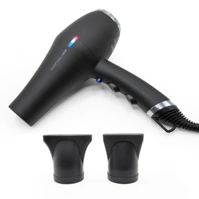 Abbildung von Corioliss Flow Power Professioneller Ionen Haartrockner Black Chrome 2200 W 3 Temperatureinstellungen und 2 Geschwindigkeiten
