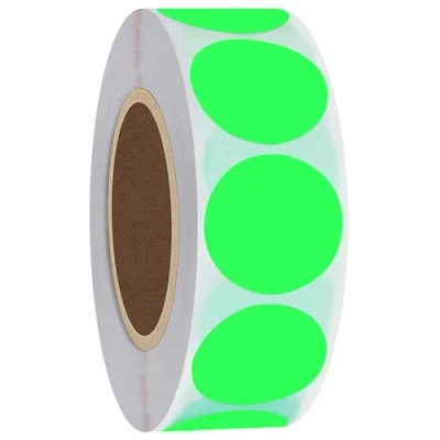 Abbildung von Hylabelest 2,5 cm rund blanko grün fluoreszierend Shooting Target Pasters Gesamt 1000 Punkte selbstklebend Pro Rolle 1 Roll silber