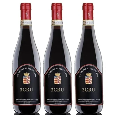 Abbildung von 3x 0,75l 2018er Guerrieri Rizzardi 3 Cru Amarone della Valpolicella Classico D.O.C.G. Veneto Italien Rotwein trocken