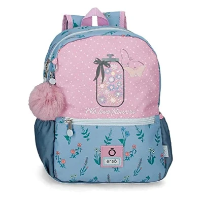 Abbildung von Enso We Love Flowers Vorschulrucksack, anpassbar, Rosa, 25 x 32 12 cm, Polyester, 9,6 l, Vorschulrucksack anpassbar
