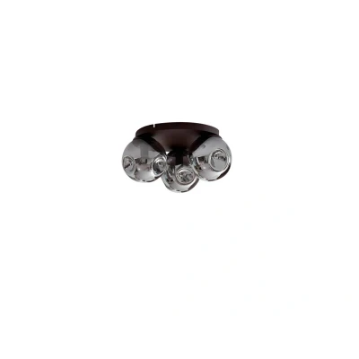 Abbildung von Lindby Deckenlampe Valentina, Glas, rauchgrau, rund, Ø 36cm