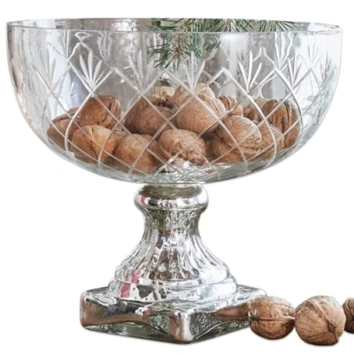 Abbildung von Mirabeau Geschirr Set Schale Iesha klar/antiksilber, Glas