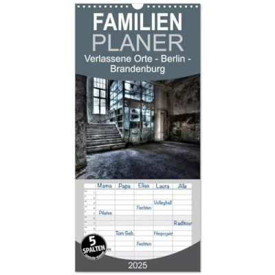 Abbildung von Familienplaner 2025 Verlassene Orte Berlin Brandenburg mit 5 Spalten (Wandkalender, 21 cm x 45 cm), CALVENDO