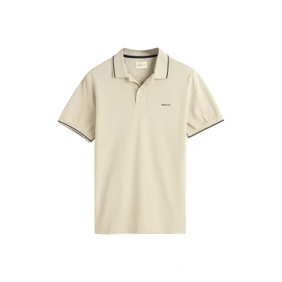 Abbildung von GANT Tipping Poloshirt, Herren, Größe: XXL, Beige