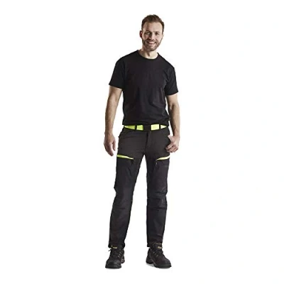 Abbildung von Blaklader 145618459933D92 Service Arbeitshose mit Stretch, Schwarz/Gelb, Größe D92