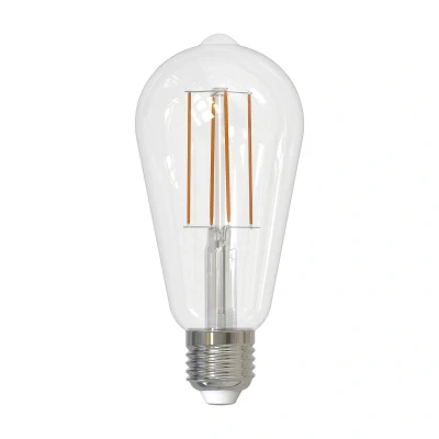 Abbildung von Müller Licht Retro LED ST64 Kolbenform E27, 7.5W ersetzt 60W, nostalgisches warmweißes (2700K) für ein gemütliches Ambiente, 806lm, dimmbar, 15000h Lebensdauer 401071