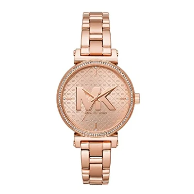 Abbildung von Michael Kors Damenuhr Analog Quarz mit Edelstahlarmband MK4335