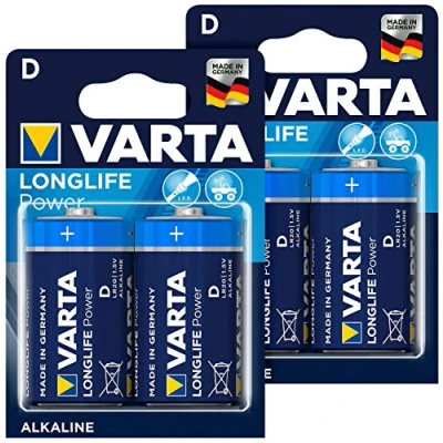 Abbildung von Varta Longlife Power Alkaline Batterie, Typ Mono/D / LR20, 1,5 V, 4er Set