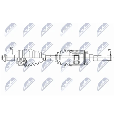 Abbildung von NTY NPW BM 152 Antriebswelle Vorderachse rechts 923 BMW: X3